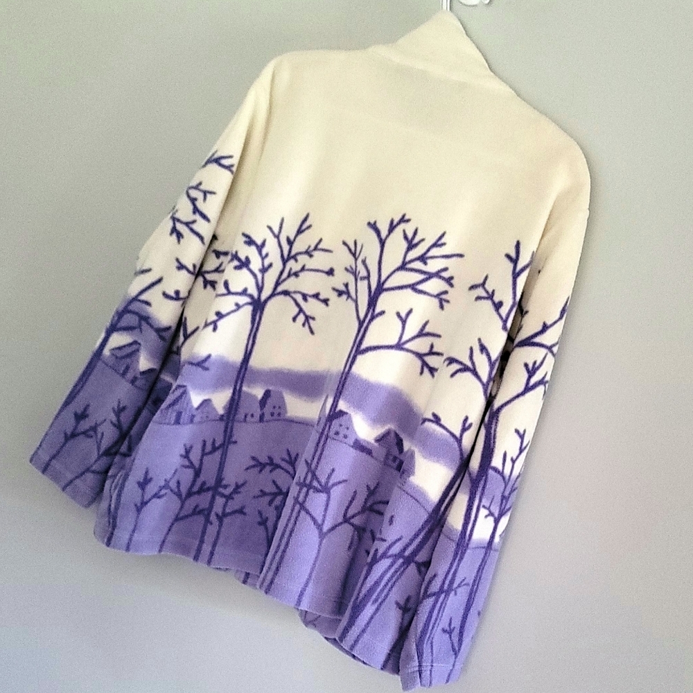 Vintage TanJay Women's Full-Zip Pull-Over Fleece Sweater Size L